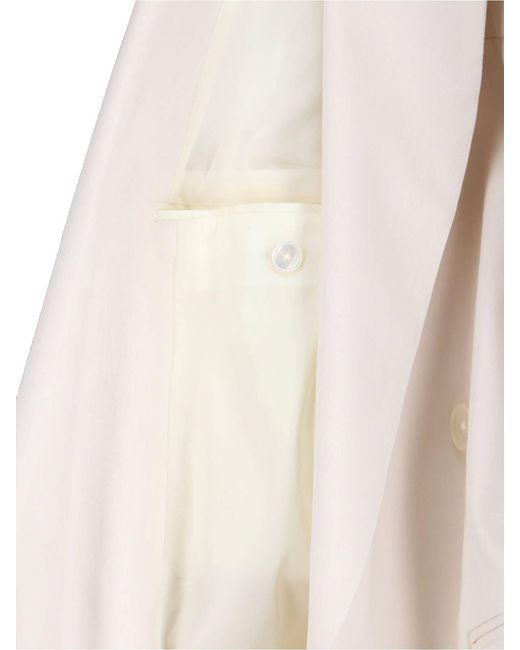Lardini White Double-Breasted Blazer