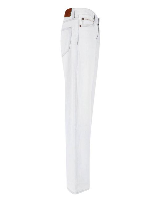 Calvin Klein White Lightweight 100% Cotton Denim Jeans For