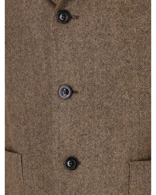 Boglioli Brown Single-Breasted Wool Blazer for men