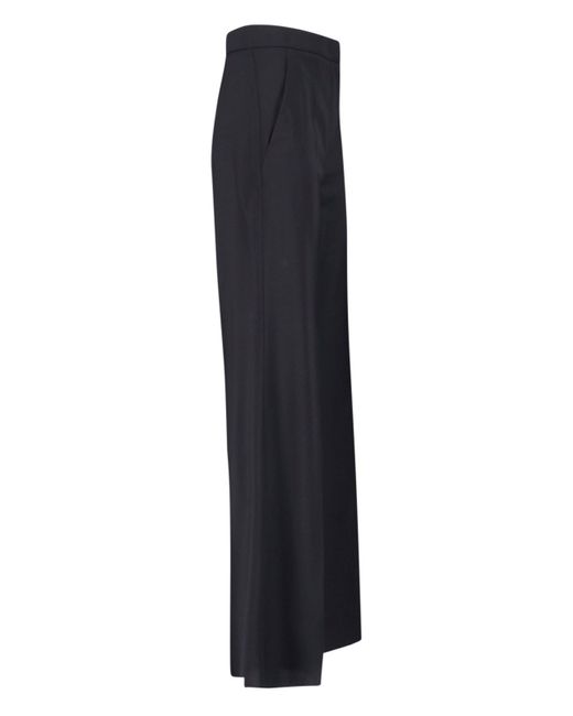 Max Mara Blue Virgin Wool Pants Fernet