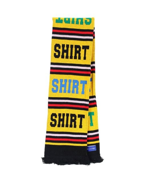 Comme des Garçons Yellow 100% Acrylic Patterned Scarf For for men