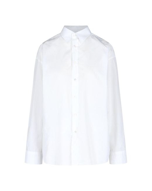 Finamore 1925 White Oversized Shirt "Oriana"