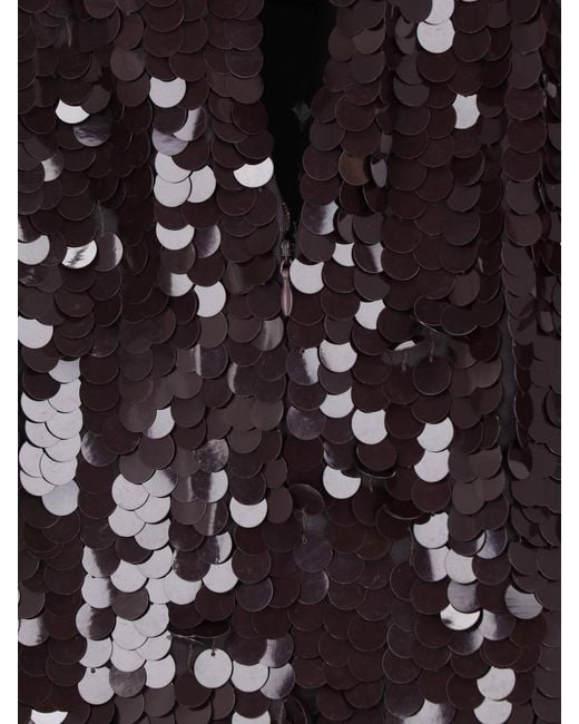 P.A.R.O.S.H. Brown Stretch Polyamide Mini Top