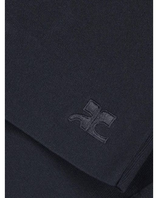 Courreges Blue Top “Buckle Knit Bustier”