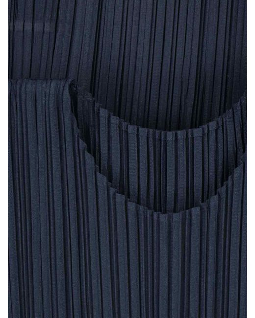 Top Plissettato "Mellow" di Pleats Please Issey Miyake in Blue