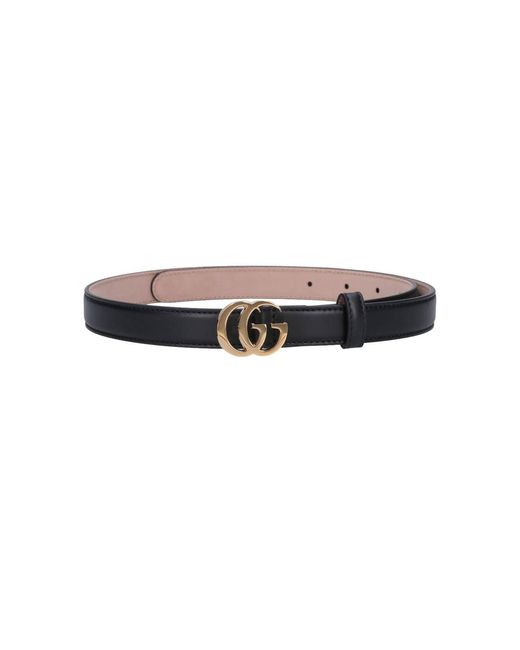 Gucci White Reversible Belt "Gg Marmont"