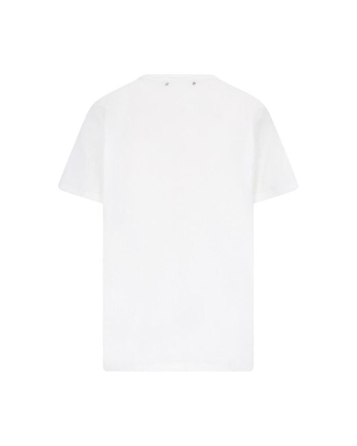 T-Shirt Cristalli di Golden Goose Deluxe Brand in White