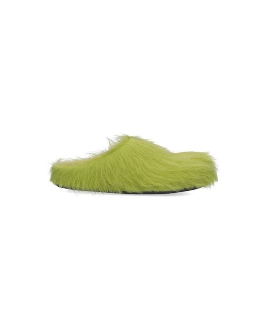 Marni Green Slip-On Mules