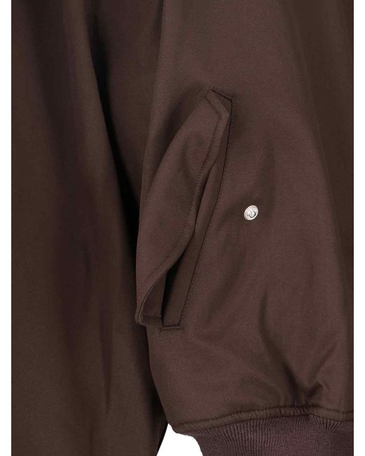 Entire studios Brown Zip Bomber Jacket for men