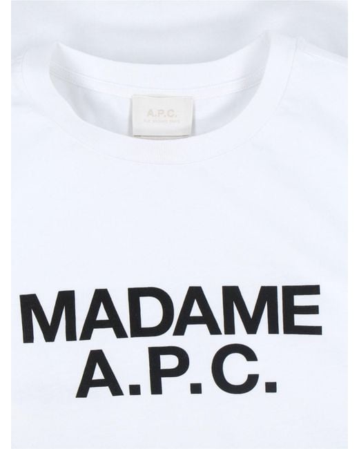 A.P.C. White T-Shirts And Polos Organic Cotton for men