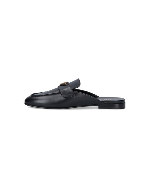 Prada Black Logo Mules