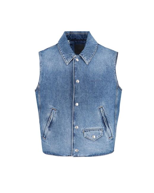 Givenchy Blue Denim Vest for men