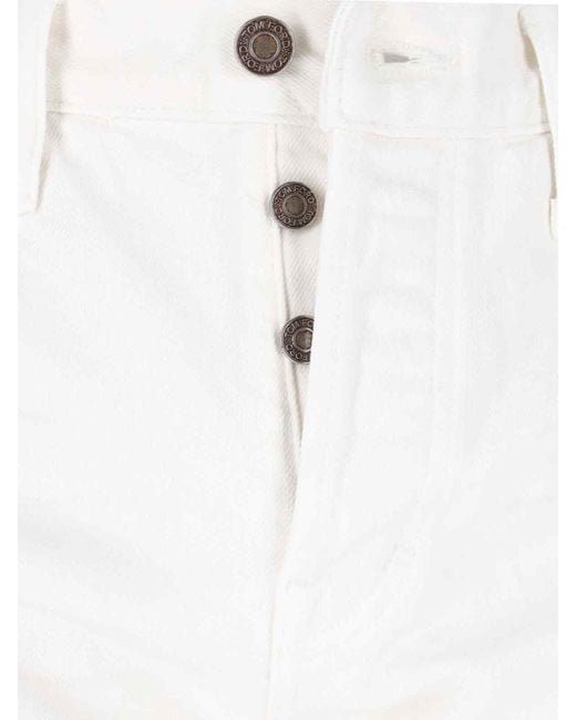 Tom Ford White Straight Jeans for men