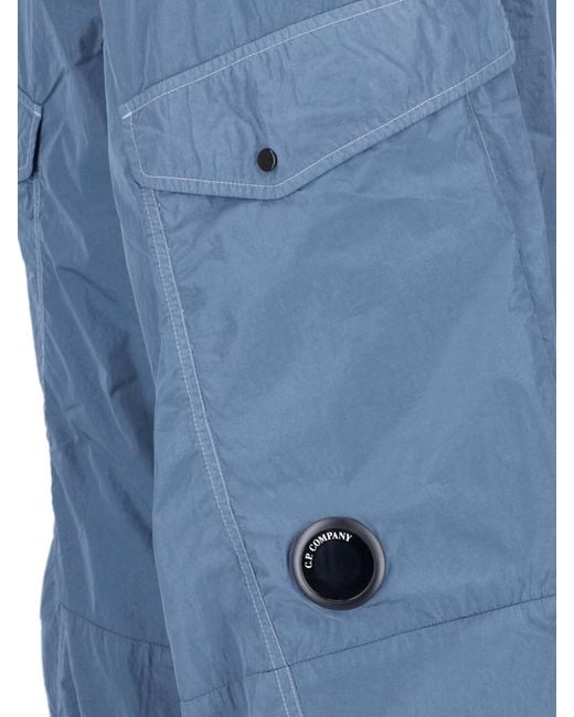 C P Company Blue C. P. Company Polyamide Utility Trousers for men
