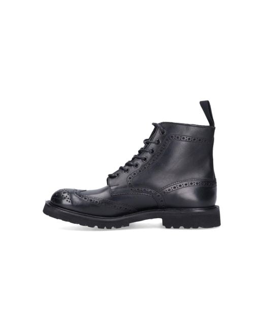 Tricker's Blue 'Stow' Ankle Boots for men