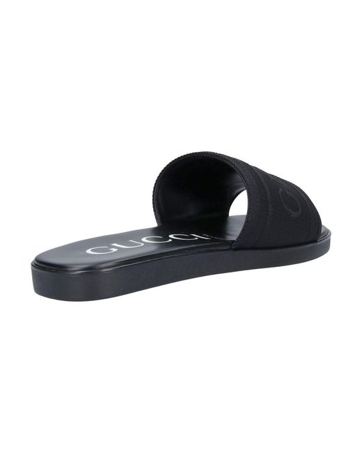 Gucci Black Logo Sandals for men