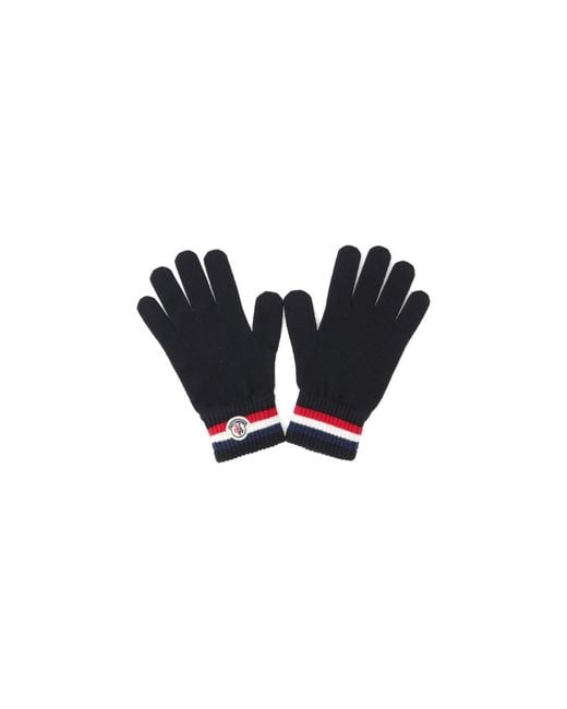 Moncler Black Gloves for men