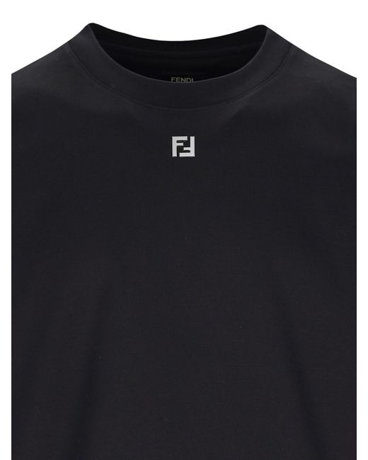 Fendi Black Logo T-shirt for men