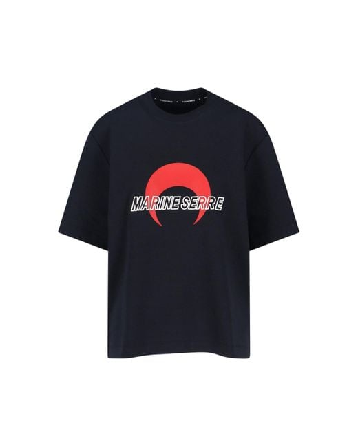 T-Shirt Logo di MARINE SERRE in Blue