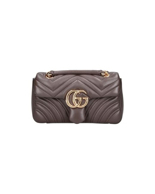 Gucci Gray Shoulder Bag "Gg Marmont"