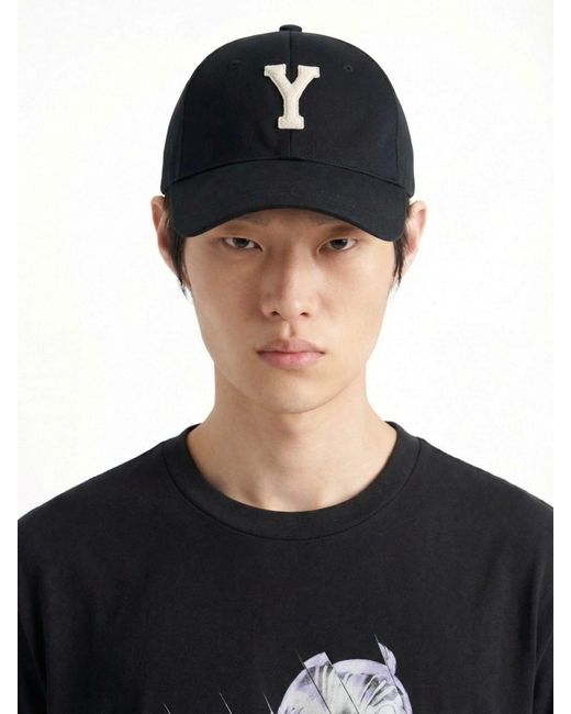 Cappello Baseball "Y" di Saint Laurent in Blue