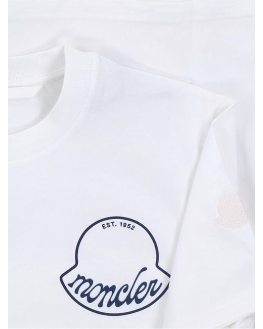 T-Shirt Logo di Moncler in White da Uomo