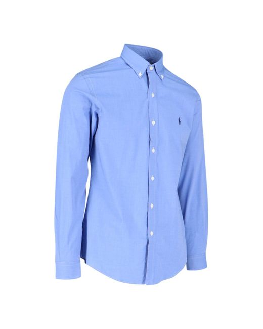 Camicia Basic Logo di Polo Ralph Lauren in Blue da Uomo