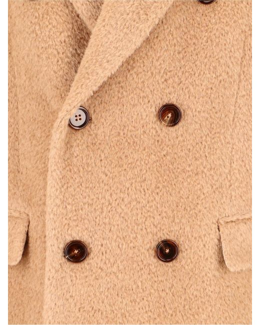 Dolce & Gabbana Natural Double-Breasted Coat for men