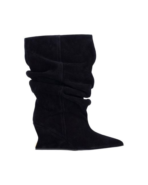 Balmain Black 100% Calf Leather Boots