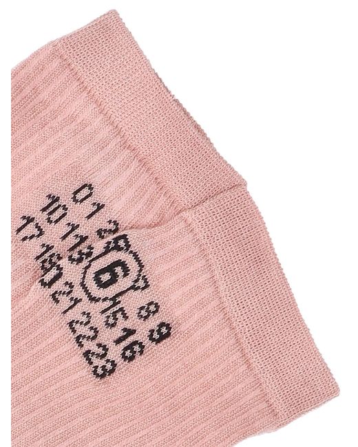 MM6 by Maison Margiela Pink "Numeric" Socks