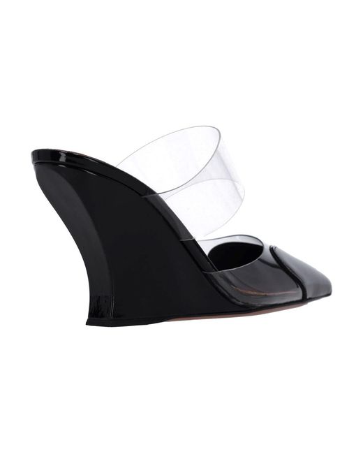 Alaïa Black Wedge Heeled Shoes With Geometric Cut-Out Detail