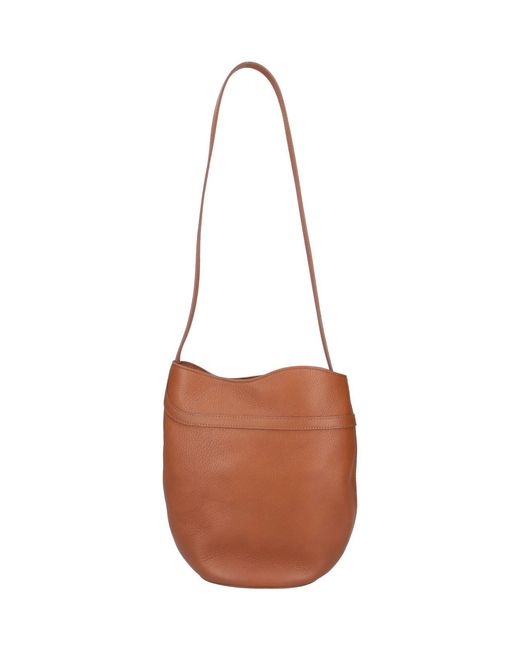 Liffner White Medium Bucket Bag "Belted Bag"