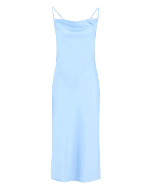ROTATE BIRGER CHRISTENSEN Blue Slip Midi Dress