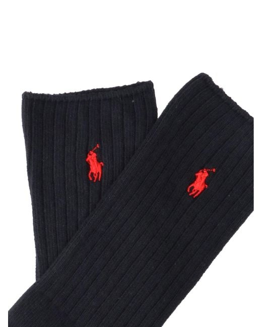 Polo Ralph Lauren Black Logo Socks