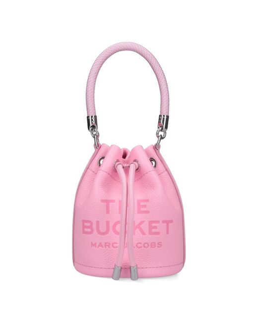 Borsa Mini "The Leather Bucket" di Marc Jacobs in Pink