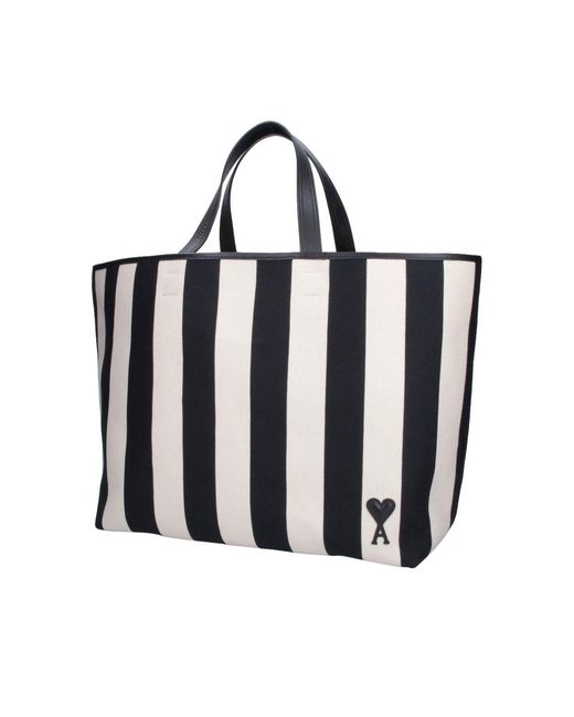 AMI Black Tote Bag De Coeur”