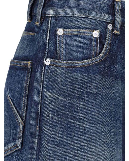 Alaïa Blue Wide Jeans