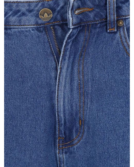 Adidas Blue Wide Jeans "Firebird" for men