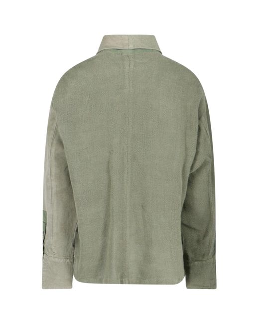 Greg Lauren Green 'shaul Collar Boxy' Jacket for men