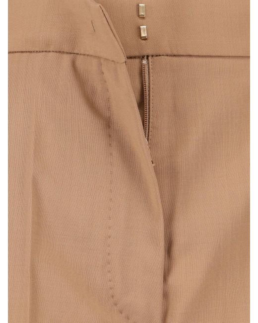 Max Mara Natural Virgin Wool Pants Fernet