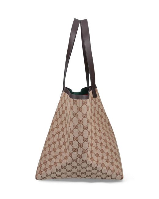 Gucci Brown Medium Tote Bag "shopping"