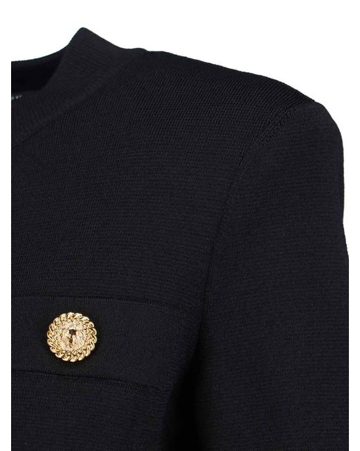 Balmain Black Caridgan Crop