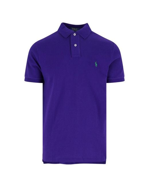 Polo Ralph Lauren Purple 100% Cotton Polo Shirt for men