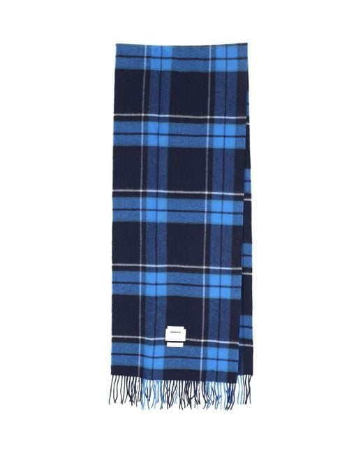 Adererror Blue 'Faylen Muffler' Wool Scarf for men