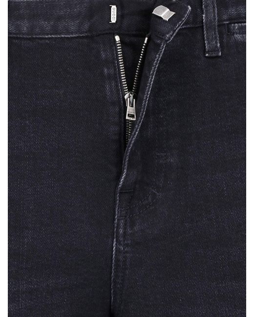Gucci Blue Straight Jeans "Web"
