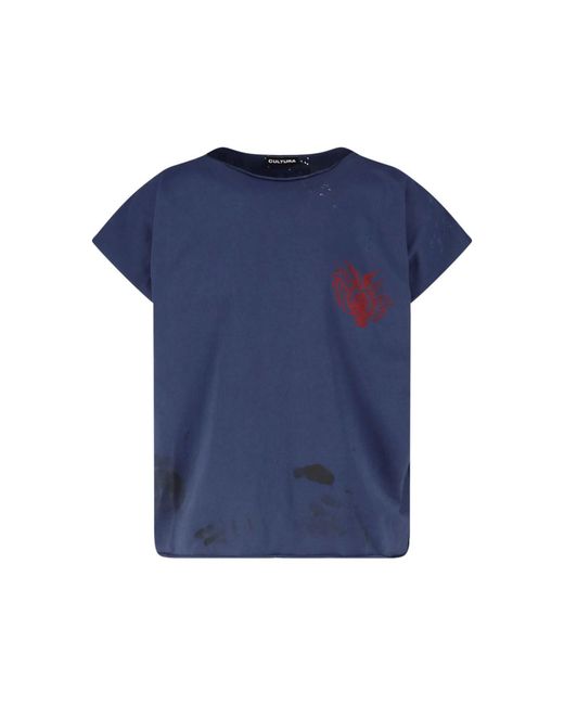 Cultura Blue T-Shirt Logo for men