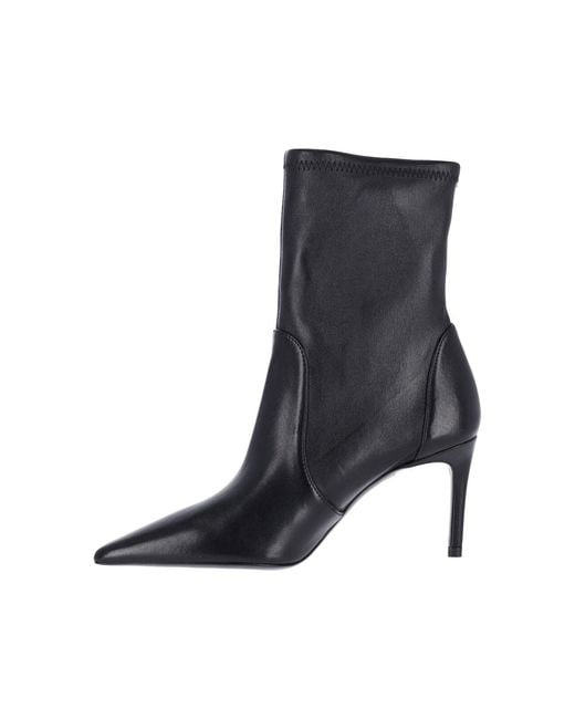 Stuart Weitzman Black Ankle Boots “Power 75”