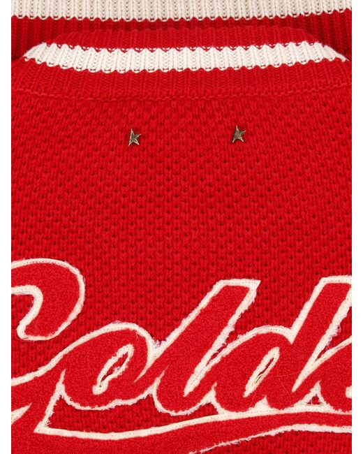 Golden Goose Deluxe Brand Red Cotton Logo T-Shirt