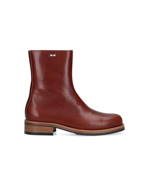 Our Legacy Red 'Camion' Ankle Boots