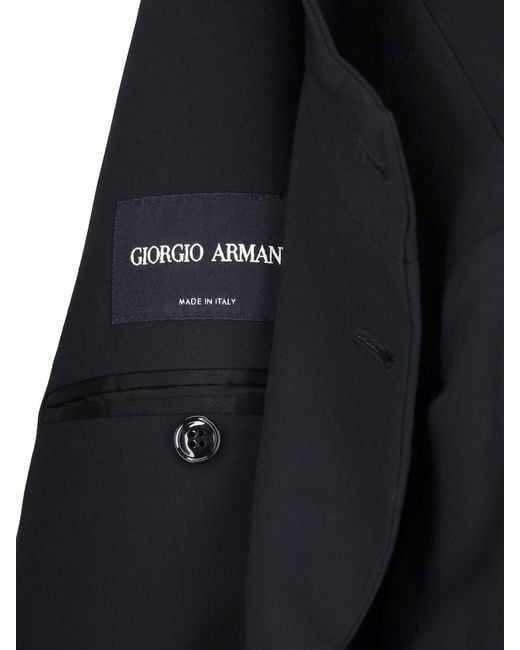 Giorgio Armani Blue Virgin Wool Blazer for men